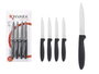 Kinvara Set de 4 couteaux noirs | Acier inoxydable et PP | 12,5 x 26,5 x 1 cm (Set de 12)