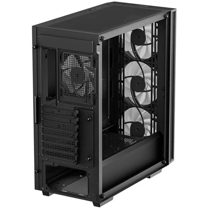 DeepCool Boîtier PC Gaming Matrexx 55 V4 C, Moyen Tour avec Facade en Verre Trempé et 4 Ventilateurs ARGB, Compatible ATX/Micro-ATX/Mini-ITX