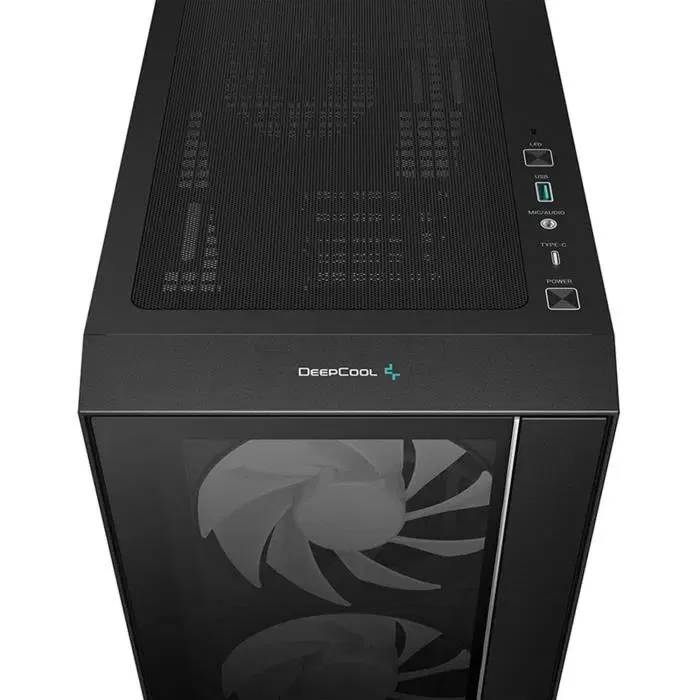 DeepCool Boîtier PC Gaming Matrexx 55 V4 C, Moyen Tour avec Facade en Verre Trempé et 4 Ventilateurs ARGB, Compatible ATX/Micro-ATX/Mini-ITX