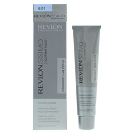Revlon Revlonissimo Colorsmetique Teinture capillaire permanente 6.01 Dark Natural Ash Blonde (Châtain clair cendré naturel foncé) - 60 ml
