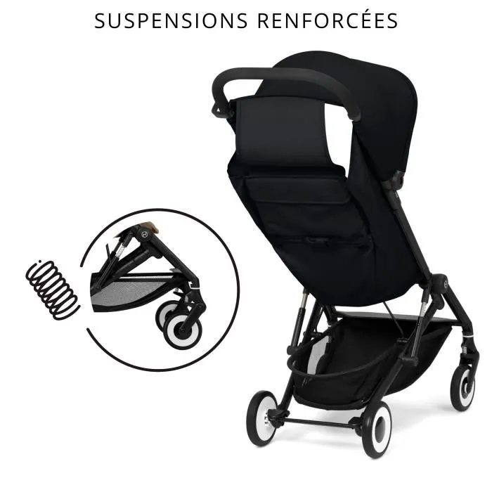Cybex Poussette Canne Ultra-Compacte Agis Noir Magic Black - Léger 6.3 kg - Siège Inclinable - Pour 6 Mois à 4 Ans (5-22 kg) - Compatible Avion