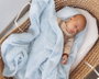 KioKids Couverture pour bébé bleue avec étoiles en relief
