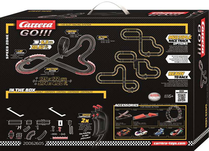 Carrera Piste de Course GO Speed Zone 6,3 m avec Voitures F1 Ferrari Hamilton et Red Bull Verstappen - Circuit de Voiture