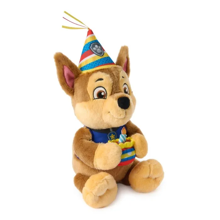 Spin Master Peluche Pat' Patrouille - Chase pour anniversaire - Douce et câline - 25 cm - Pour enfant dès 12 mois
