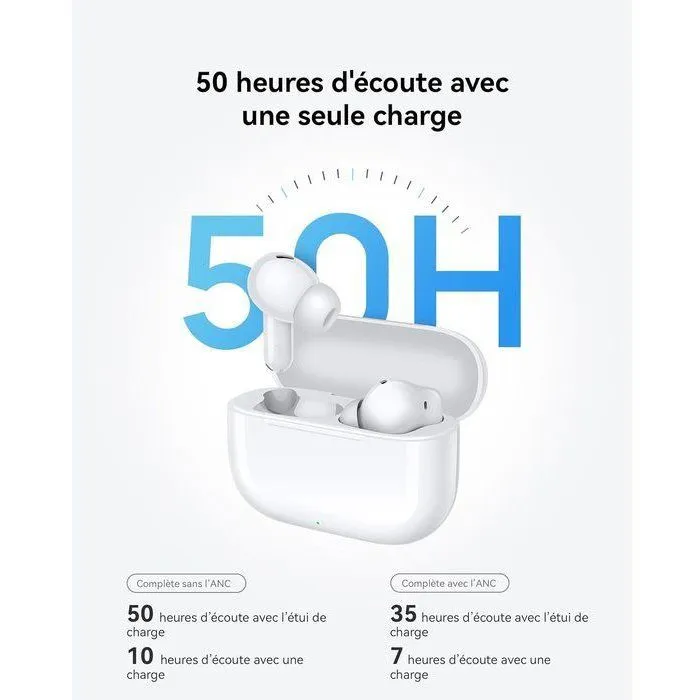 Huawei Freebuds SE 4 ANC - Écouteurs sans fil avec réduction active de bruit, son riche, autonomie longue durée - Noir