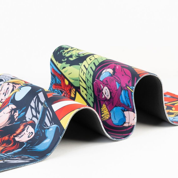 ERIK Tapis de Souris Gaming Marvel Avengers Les Vengadores - 80 x 35 cm - Surface Textile Haute Densité Imperméable - Base en Caoutchouc Antidérapante