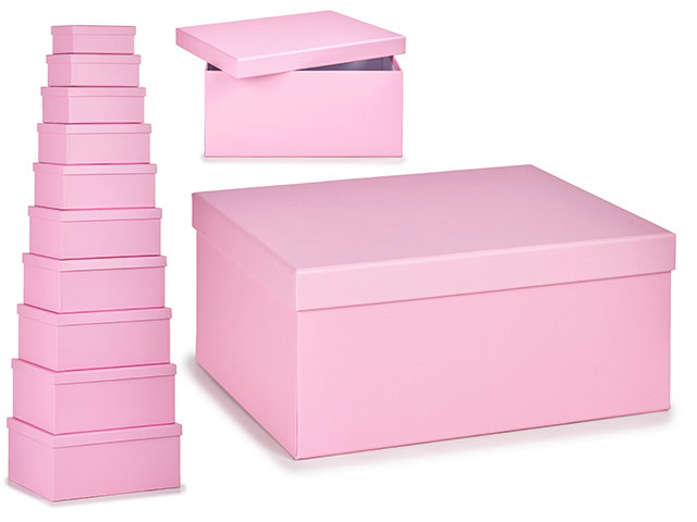 PINCELLO Lot de 10 boîtes en carton Lila Pastel PINCELLO Lot de 10 boîtes en carton Lila Pastel