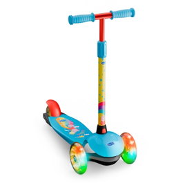 DEQUBE Trottinette Peppa Pig à 3 roues avec roues LED