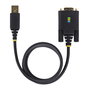 Câble USB Startech 1P3FFCNB-USB-SERIAL Noir 1 m