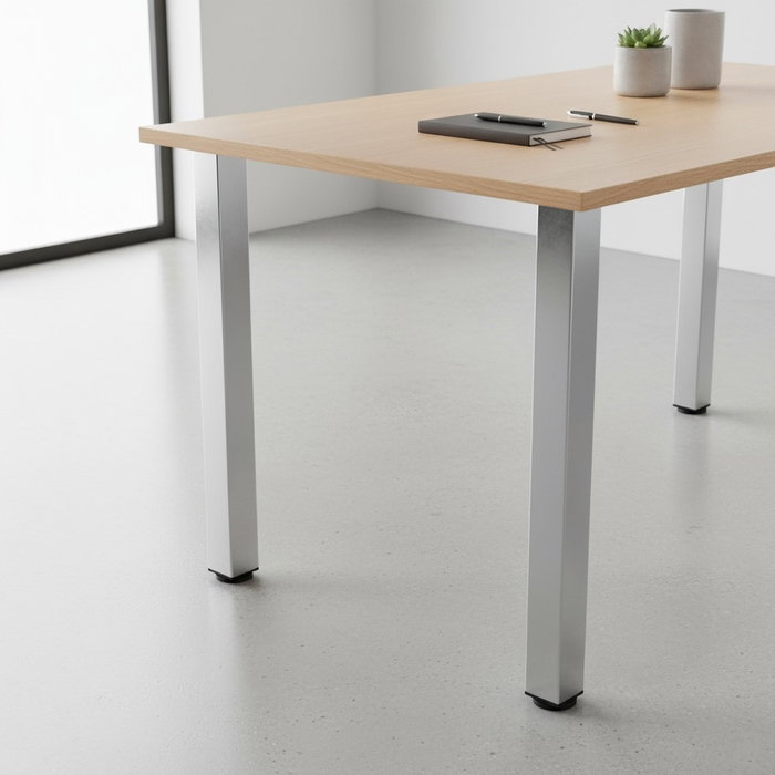 HERRAJES ALK Rigo Patas de table réglables chromées pour plateau fixe 60x60-710 - Jeu de 4 HERRAJES ALK Rigo Patas de table réglables chromées pour plateau fixe 60x60-710 - Jeu de 4