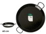 La Dehesa Paellera Émaillée 60 cm 20 Portions Acier Émaillé Noir Compatible Gaz Four Bois (Set de 4)