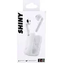 TNB SHINY - Écouteurs intra-auriculaires sans fil Bluetooth 5.0 TWS, autonomie 25h avec boîtier de charge, contrôle tactile, blanc