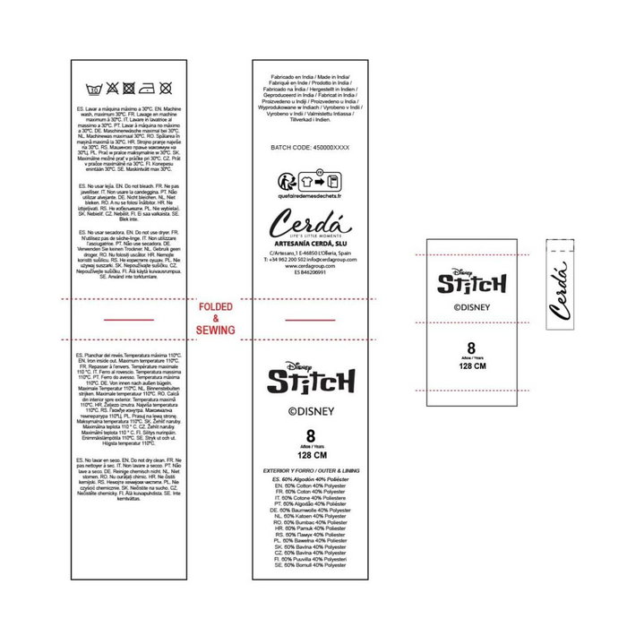 Sweat-shirt à capuche fille Stitch Rose