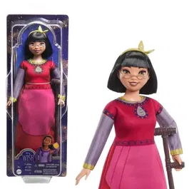 Disney Princess Poupée Dahlia du Royaume de Rosas articulée avec 7 points d'articulation, vêtements amovibles, 3 accessoires, canne et chaussures pour fille à partir de 3 ans