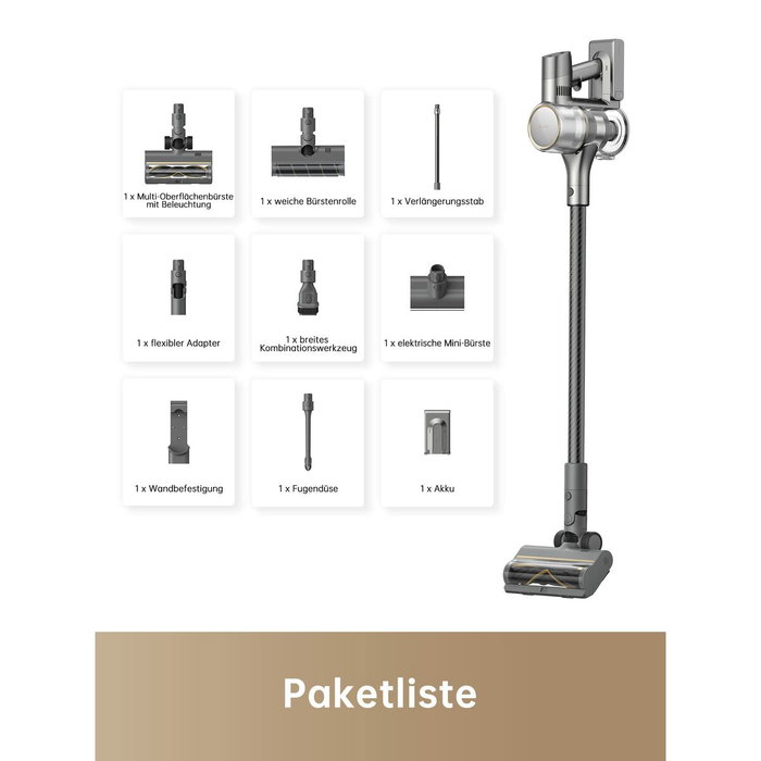 Dreame R20 Aspirateur Balai sans Fil - 190 AW - Autonomie 90 min - Détection de saleté - Affichage LED - Lumière bleue