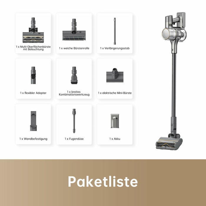 Dreame R20 Aspirateur Balai sans Fil - 190 AW - Autonomie 90 min - Détection de saleté - Affichage LED - Lumière bleue