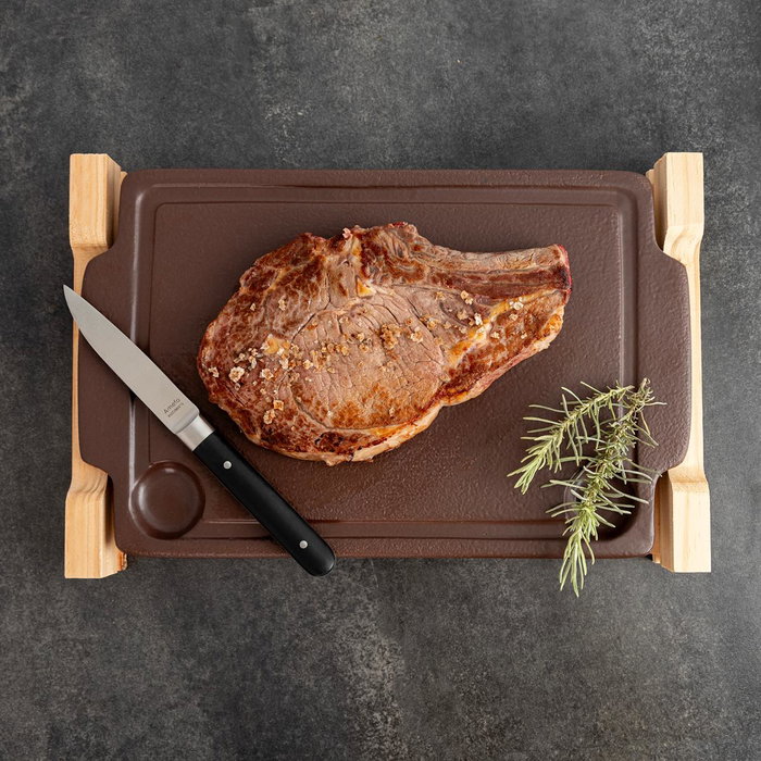 Amefa Set de 12 Couteaux à Steak Acier Inoxydable Fusion Bicolor 22x1,8x1,2 cm