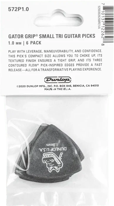 Dunlop Gator Grip Triangle 1,00 Mm Pack De 6 Picks Dunlop Gator Grip Triangle 1,00 Mm Pack De 6 Picks