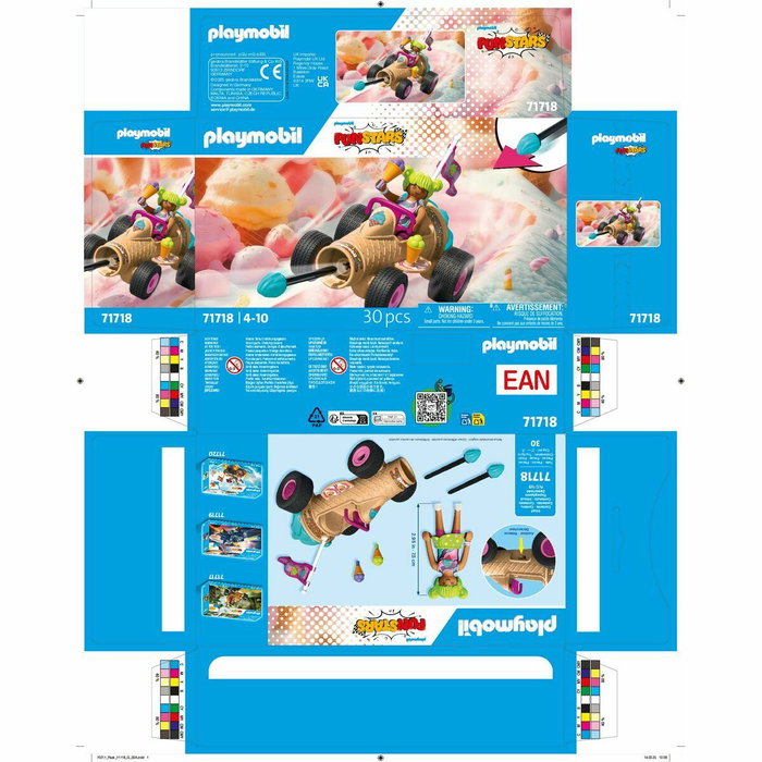 Playmobil Kart cornet de glace Funstars 71718, 30 pièces Playmobil Kart cornet de glace Funstars 71718, 30 pièces