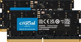 Crucial SODIMM Mémoire PC portable DDR5 5600 MHz PC5-44800 CL46 1.1V - Kit avec régulation de tension intégrée et ECC
