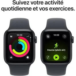 Apple Watch SE 3 GPS 40mm Boîtier Aluminium Midnight - Bracelet Sport Band Midnight Taille S/M