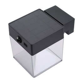 Edm Aplique solaire LED carré 4W 500lm 3000/4000/6500K 3CCT avec capteur noir