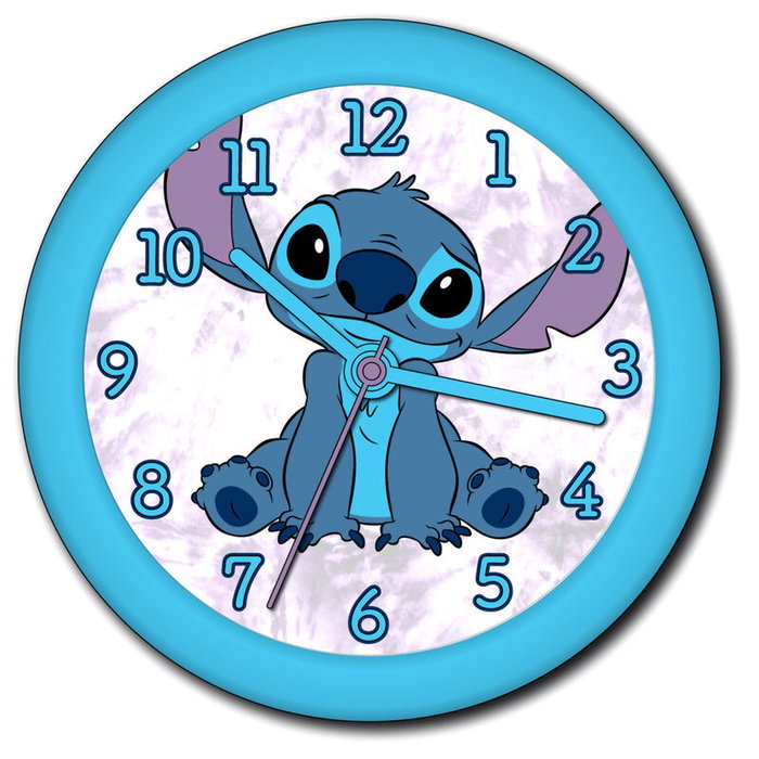 Disney Stitch - Horloge murale de personnage - Diamètre 25 cm Disney Stitch - Horloge murale de personnage - Diamètre 25 cm