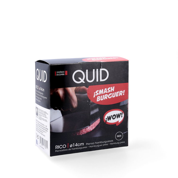 Quid Presse à Hamburger Smash Acier Inoxydable Rico 14 cm