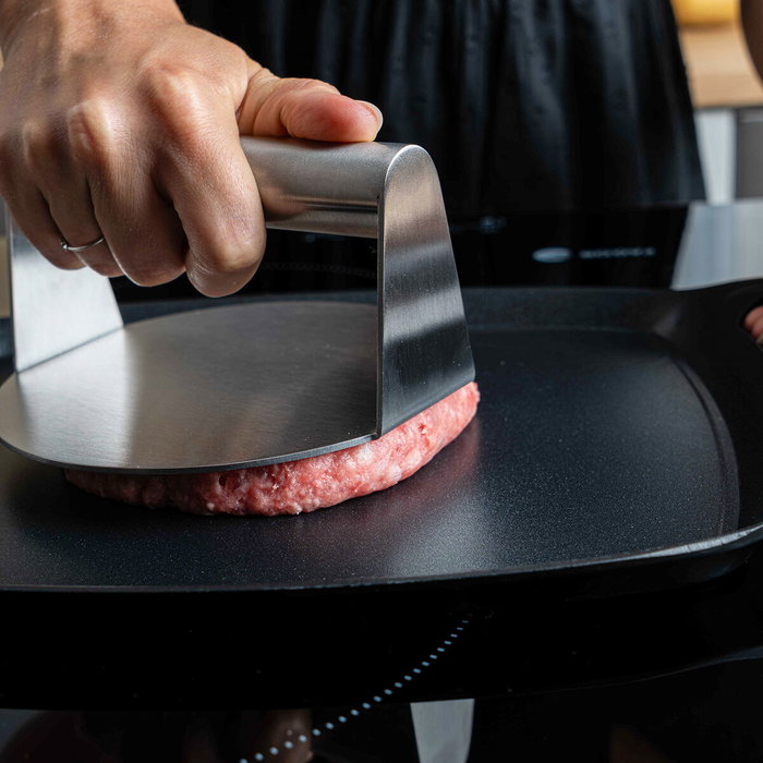 Quid Presse à Hamburger Smash Acier Inoxydable Rico 14 cm