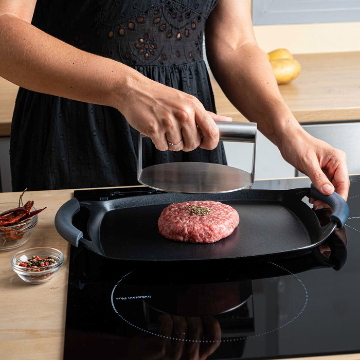 Quid Presse à Hamburger Smash Acier Inoxydable Rico 14 cm