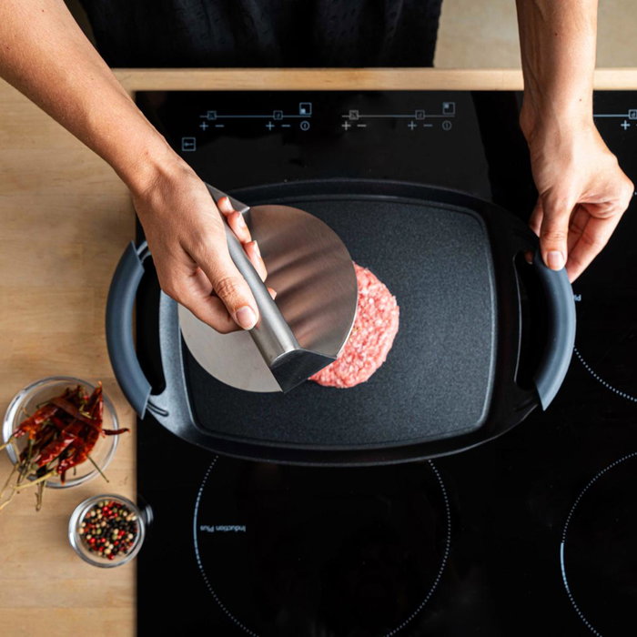 Quid Presse à Hamburger Smash Acier Inoxydable Rico 14 cm