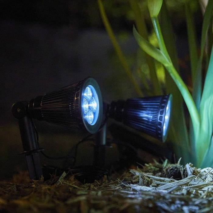 Lumisky Spot solaire projecteur 2 en 1 SPIKY AWAY W34 LED blanc