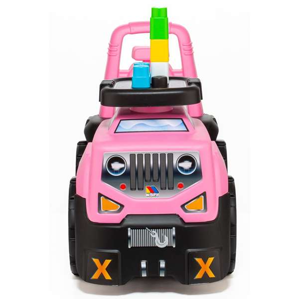 Molto Correpasillos Jeep rose 60x43x30 cm - Trotteur porteur pour enfant dès 1 an - Matériau plastique