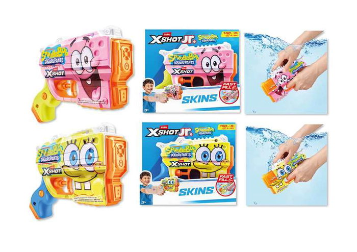 X-Shot Pistolets à eau Bob l'éponge 10x14,8x4,5cm - Modèles assortis