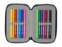 Safta Plumier Triple 37 Pièces pour Crayons - Dimensions : 12,5 x 19,5 x 5,5 cm