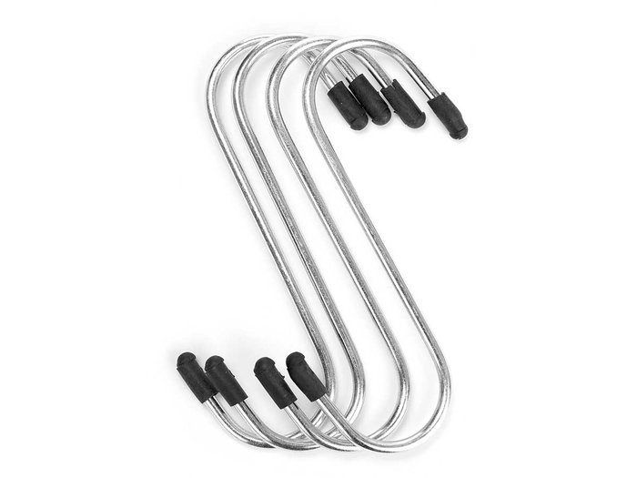 Kinvara Set de 4 crochets métalliques moyens argent 10x21x2 cm (Set de 24)