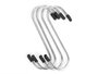 Kinvara Set de 4 crochets métalliques moyens argent 10x21x2 cm (Set de 24)