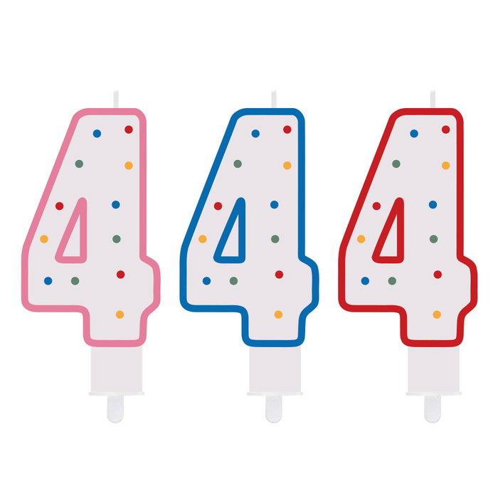 Party Time Bougie Anniversaire Chiffre 4 Party Time Bougie Anniversaire Chiffre 4