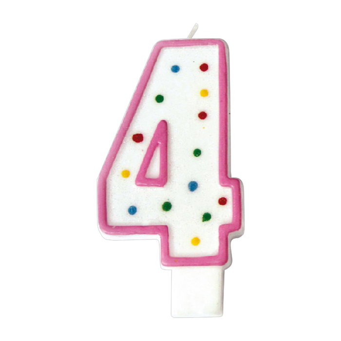 Party Time Bougie Anniversaire Chiffre 4 Party Time Bougie Anniversaire Chiffre 4