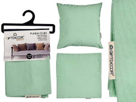 GIFTDECOR Housse de coussin avec fermeture éclair Verte 45x45