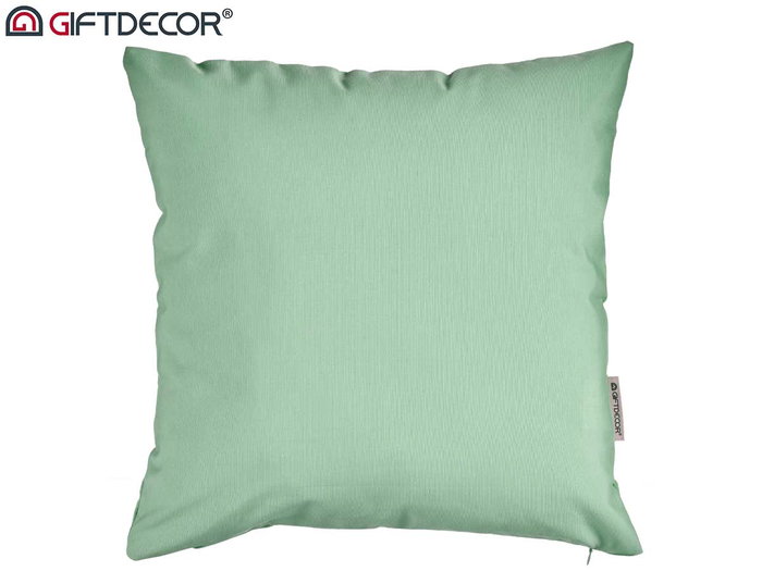 Giftdecor Housse de Coussin avec Fermeture à Glissière 45x45 cm Vert – Polyester et Coton (Set de 24)