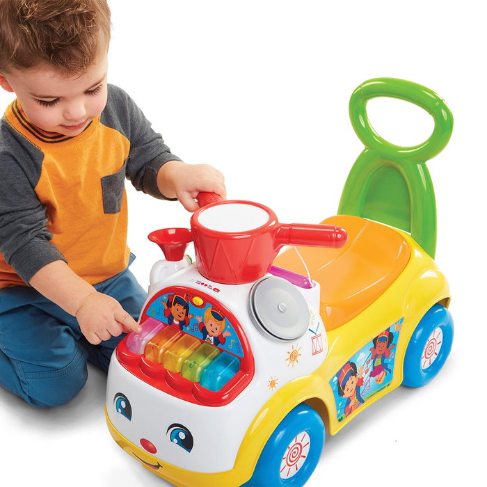 Fisher-Price Correpasillos Musical Little People avec sons de moteur et clavier lumineux - Jouet d'éveil à pousser, langues multiples, âge 12 mois et plus Fisher-Price Correpasillos Musical Little People avec sons de moteur et clavier lumineux - Jouet d'éveil à pousser, langues multiples, âge 12 mois et plus