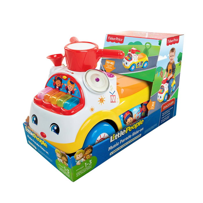 Fisher-Price Correpasillos Musical Little People avec sons de moteur et clavier lumineux - Jouet d'éveil à pousser, langues multiples, âge 12 mois et plus Fisher-Price Correpasillos Musical Little People avec sons de moteur et clavier lumineux - Jouet d'éveil à pousser, langues multiples, âge 12 mois et plus