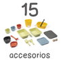 Smoby Life - Mud Kitchen - Cuisine patouille d'extérieur avec 15 accessoires