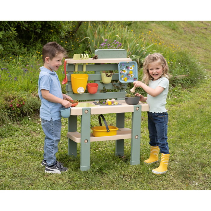 Smoby Life Mud Kitchen - Cuisine de jeu d'extérieur avec accessoires Smoby Life Mud Kitchen - Cuisine de jeu d'extérieur avec accessoires