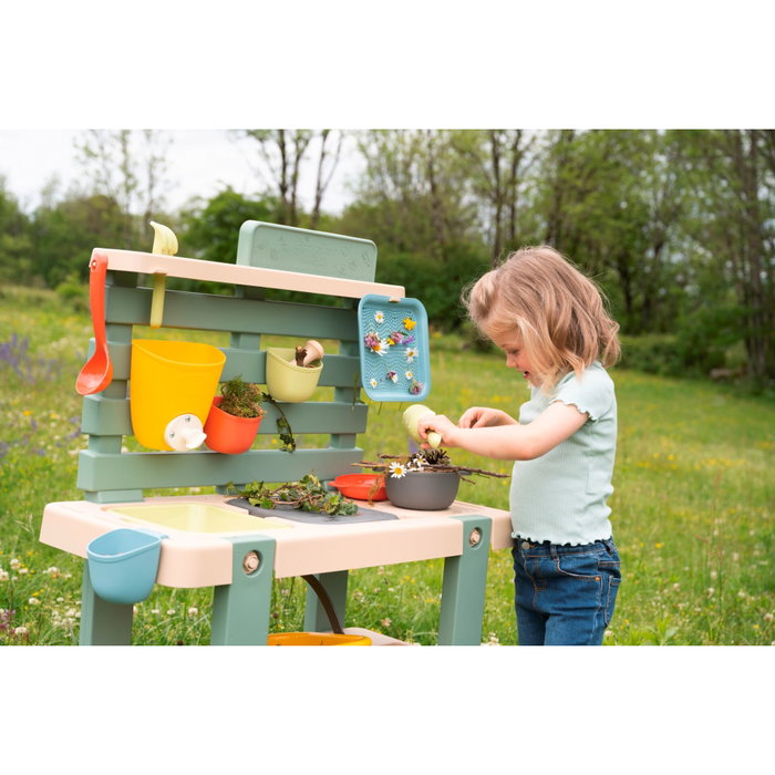 Smoby Life Mud Kitchen - Cuisine de jeu d'extérieur avec accessoires Smoby Life Mud Kitchen - Cuisine de jeu d'extérieur avec accessoires