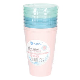 GSC Evolution Set de 8 verres réutilisables 450ml