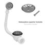 ABRISA Siphon de baignoire avec trop-plein et sortie orientable 1 1/2