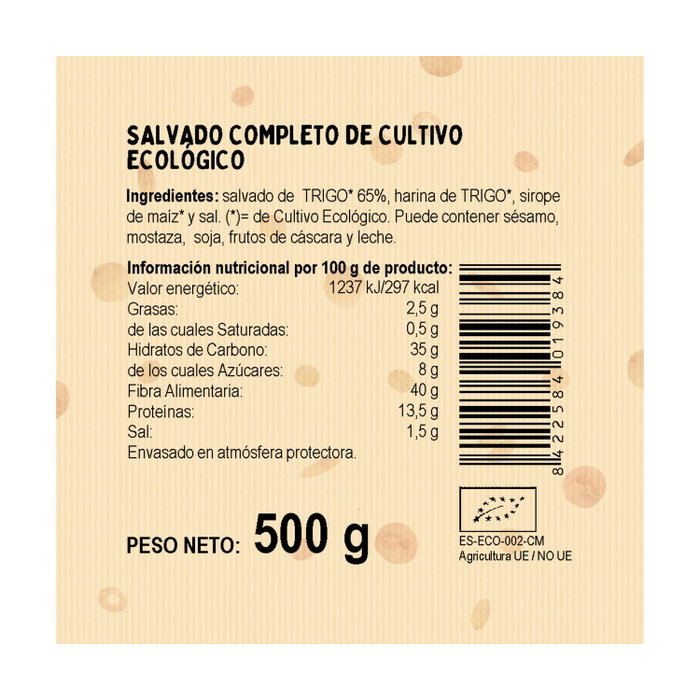 El Granero Integral Salvado Completo Bio 500g (Lot de 10) El Granero Integral Salvado Completo Bio 500g (Lot de 10)