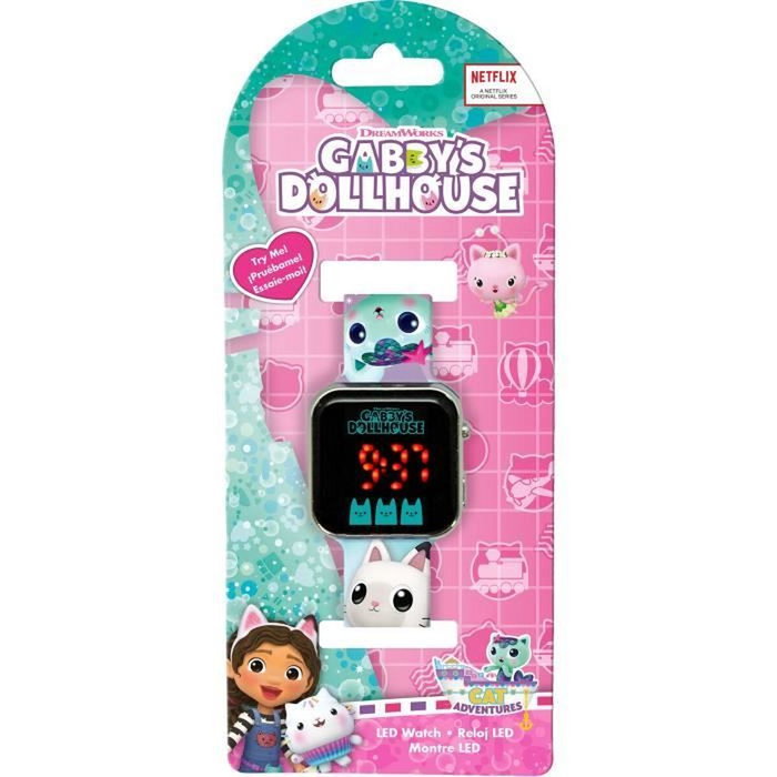 Kids Licensing Montre LED Gabby et la maison magique - Noir - Ø 35 mm Kids Licensing Montre LED Gabby et la maison magique - Noir - Ø 35 mm